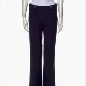 Wool wide leg pant
